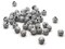 30 11mm Black and White Volleyball Round Plastic Sports Beads